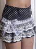 Black Polka Dot Lace Mini Skirt with Bow - Y2K Cool Academy Style for Spring/Summer