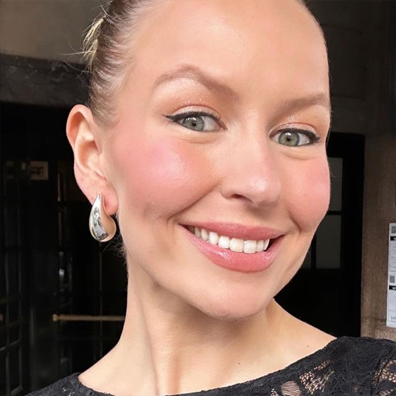 Water Drop Mirror Stud Earrigs for Women Classical Fashionable Teadrop Earrings Female European and American Style Eardrop Jewelry