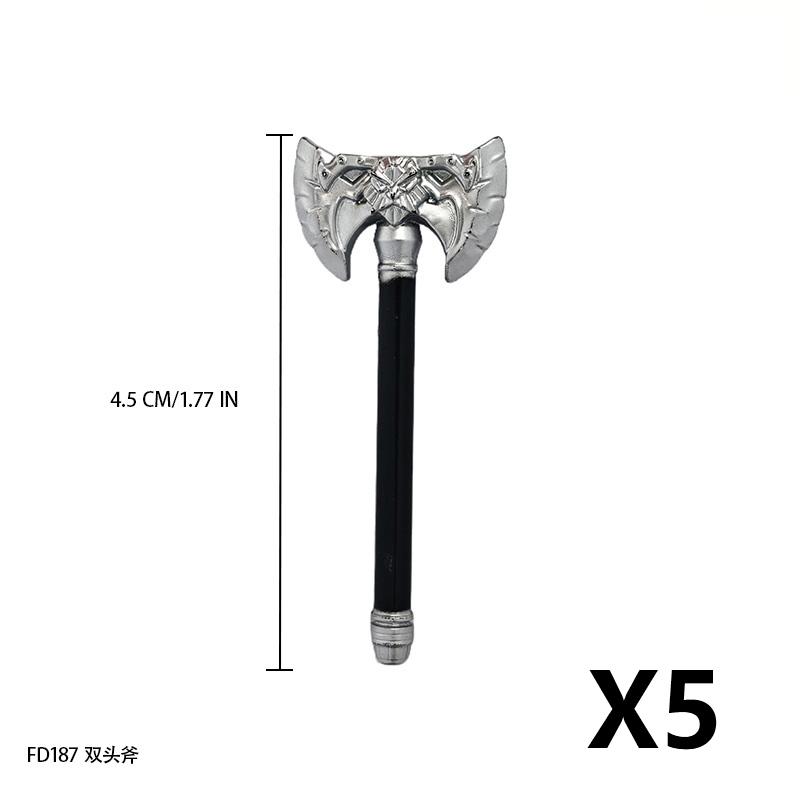 MOC Medieval Building Block Soldier Figure Weapon Accessories Battle Axe Bow Arrow Sword Sheath Shield Assembly Puzzle Brick Toy