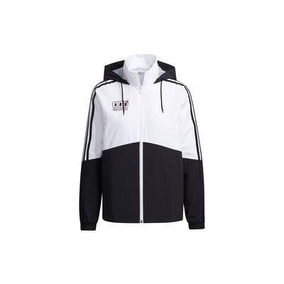 Adidas Neo Artist Farbblock-Print Sport-Kapuzenjacke Damenjacke Weiß GP5422