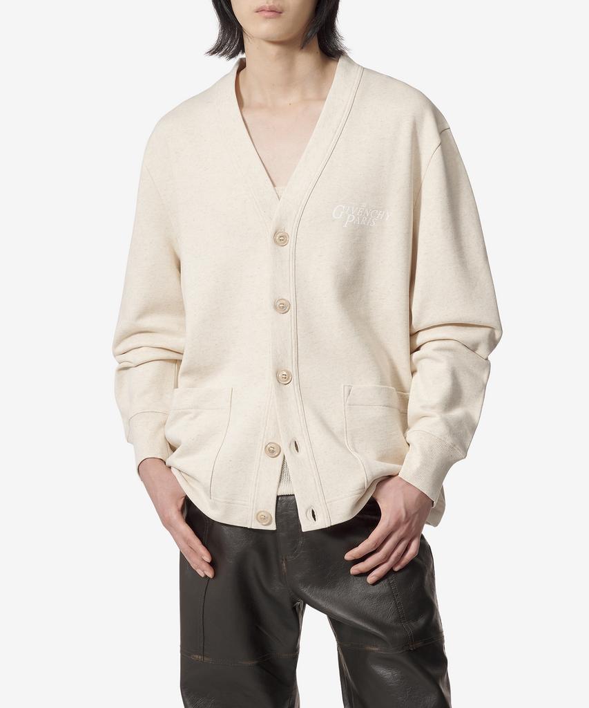 Givenchy Logo Sweat Cardigan - Natural / Bmj0Mq3Yn7101