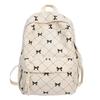Zaino a Coste Zaino Scolastico Borsa da Viaggio per Ragazze Zaino Semplice Versatile Borsa con Fiocco Zaino Leggero da Viaggio