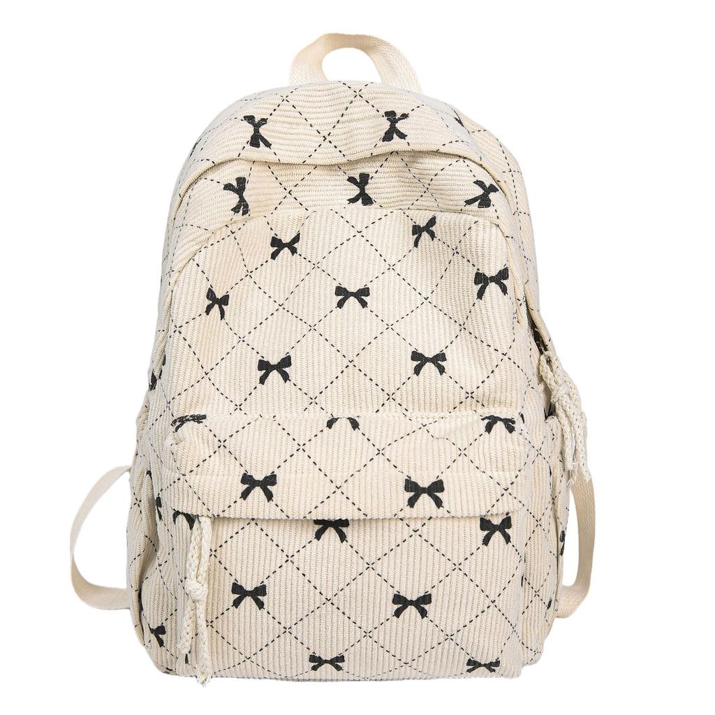 Zaino a Coste Zaino Scolastico Borsa da Viaggio per Ragazze Zaino Semplice Versatile Borsa con Fiocco Zaino Leggero da Viaggio