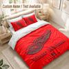 Custom Name Bedding Set 3 PiecesDetroit Red Wings Print Duvet Cover + 2 Pillowcases Soft Bed Decor