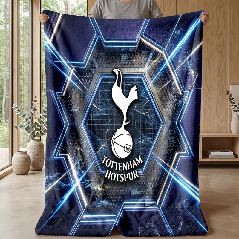 Tottenham Hotspur Theme Blanket Soft Flannel Blanket Plush Throw Blanket Cozy Sofa Bed Blanket for Home Decor