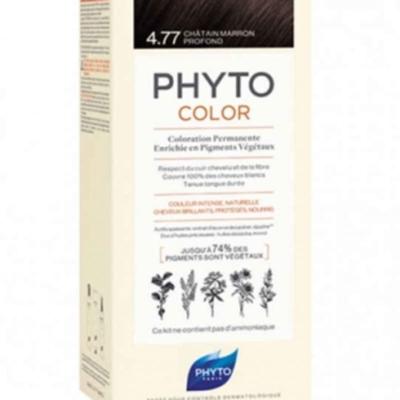 Phyto Color Permanent (Pflanzenfarbe) Haarfarbe - 4.77 KASTANIE BRAUN TIEF