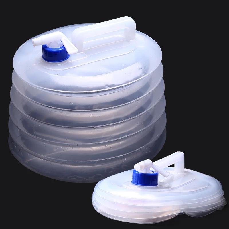 

1PC Outdoor Collapsible Foldable Water Bags Container Camping Hiking Portable Survival Water Storage Carrier Bag. Black