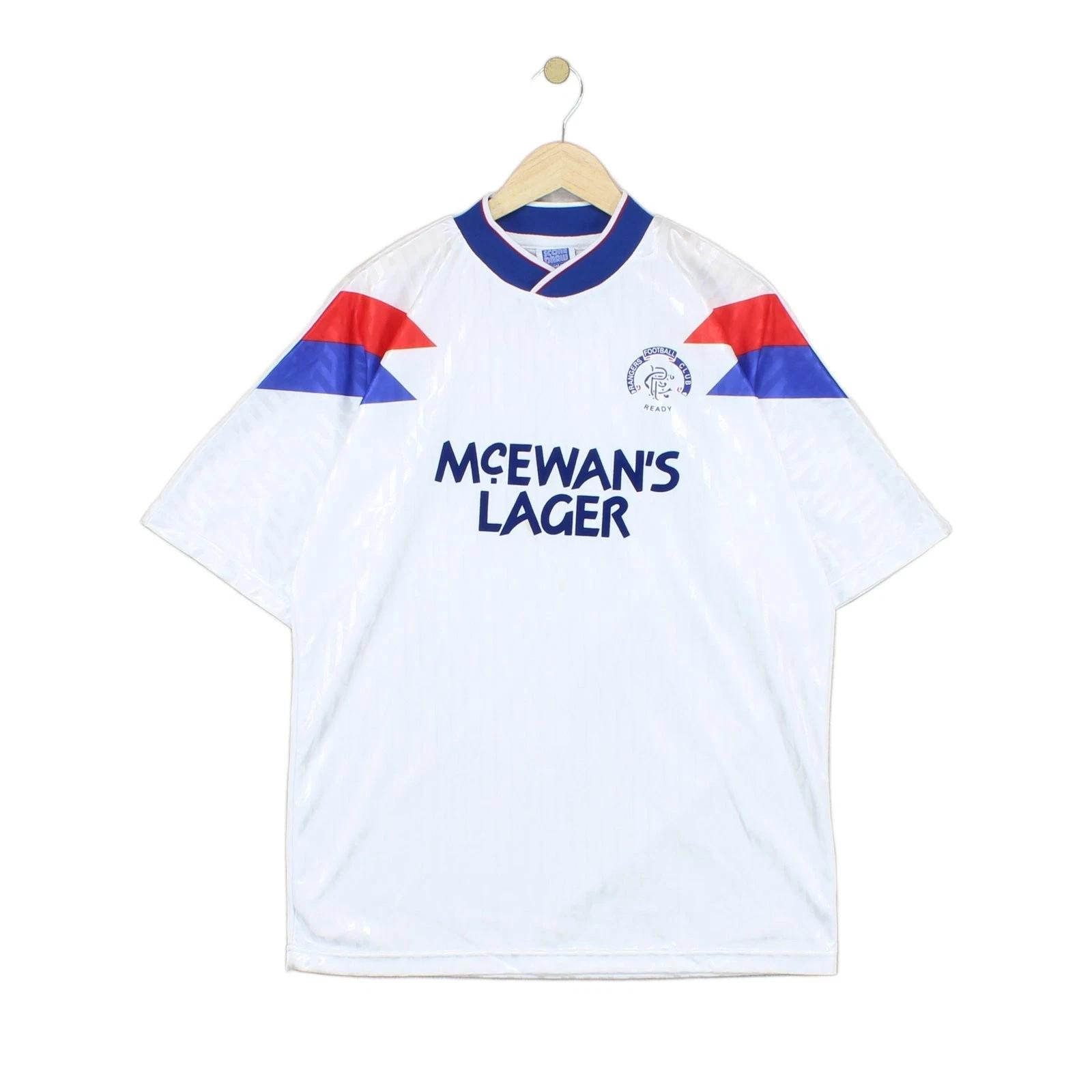 

Футбольная футболка Rangers 1990 Мужская Размер L Белая Выездная Реплика Ретро S