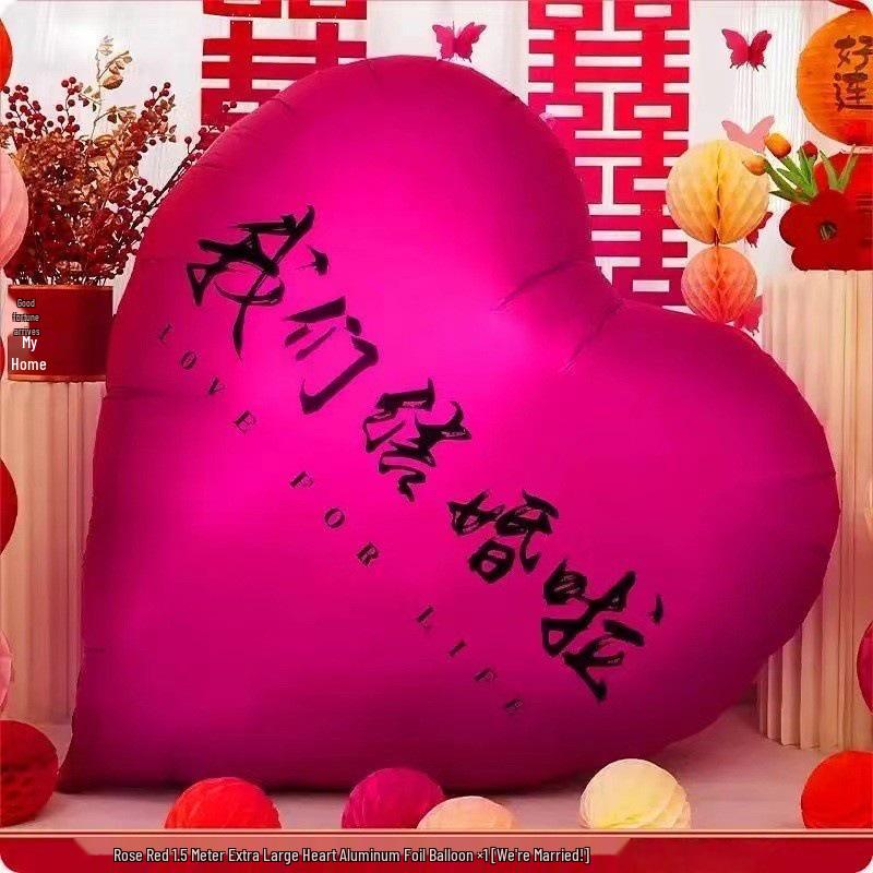 Heart-shaped Balloons for Wedding, Engagement, Proposal, and Photo Booth Decor