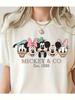 Summer Women Disneyland Friend Minnie Mickey Mouse Goofy T-Shirt Cotton Casual Oversize Girls Tee Streetwear Top Couple Vacation
