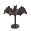 Large Twinkle Bat Candlestick Halloween Light-up Bat Candle Holder Gothic Candelabra Centerpiece with LED Twinkle Light for Home Dinner Table