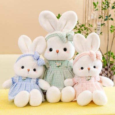 Cute Flower Dress Rabbit Plush Toy Super Cute Soothing Rabbit Doll Valentine's Day Birthday Gift