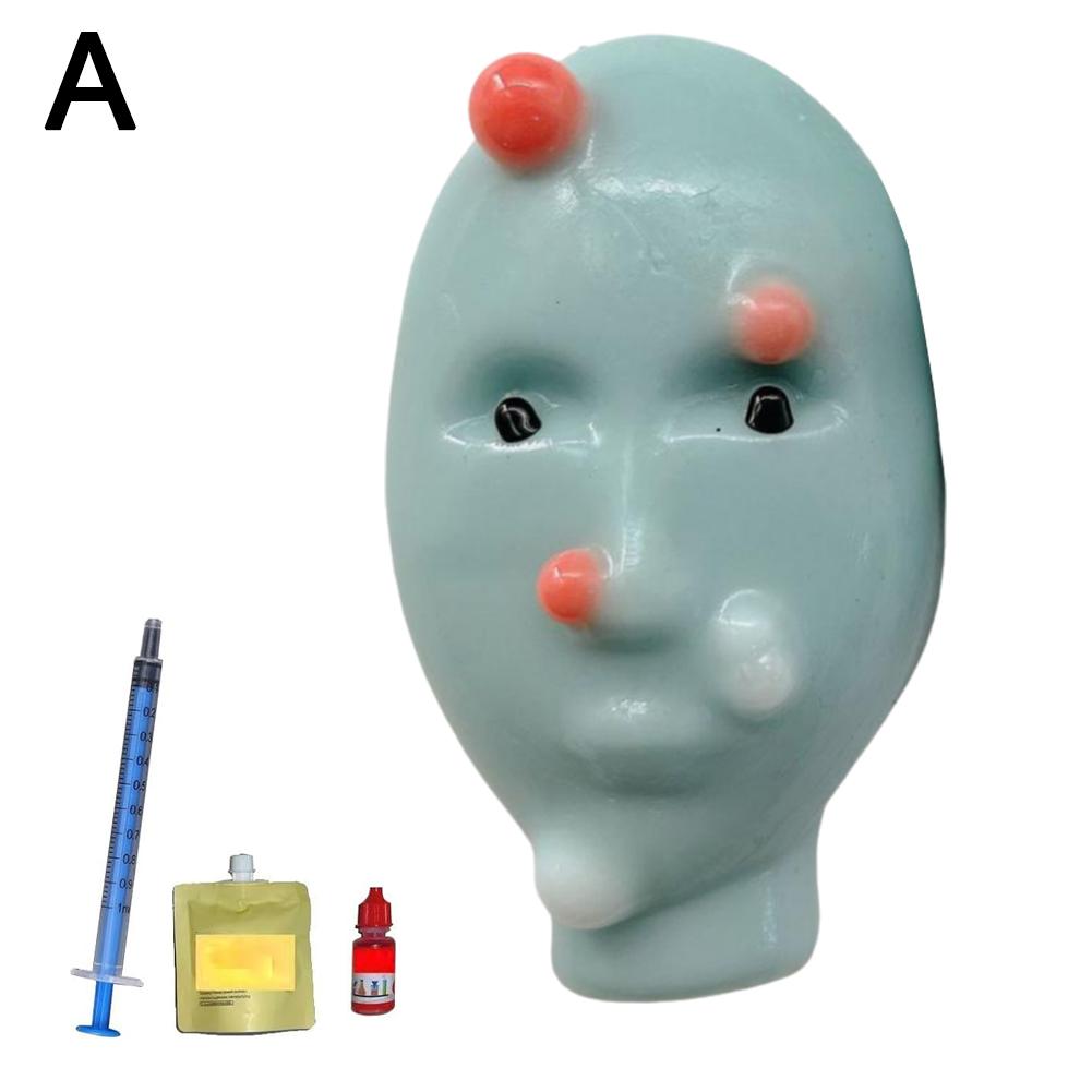 Funny Pimple Popper Acne Relief Toy Silicone Homemade Pinching Decompression Toys Weird Alien Design Stress Relief Squeeze Toys