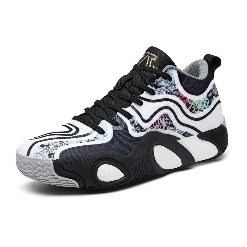 High-quality Men Basketball Shoes for Women Trend Non-slip Sports Shoes Outdoor Basketball Training Shoes Mesh Sneakers 36-45