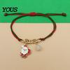 Wrist Accessories Christmas Bracelets, Red Green String Bracelet, Adjustable Charm Bracelet Luminous Wristbands with Glow in The Dark Bead for