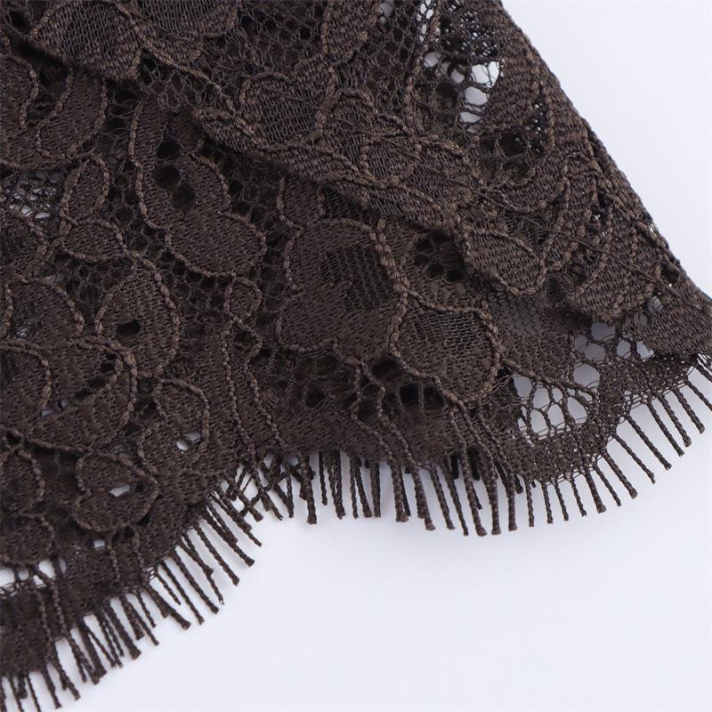 European and American Silk Satin Lace Top and Skirt - Autumn Collection