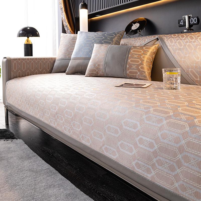 Summer Ice Silk Sofa Cushion Cooler Seat Cushion Non-slip All-inclusive Cover Cloth Towel Sofa Cover