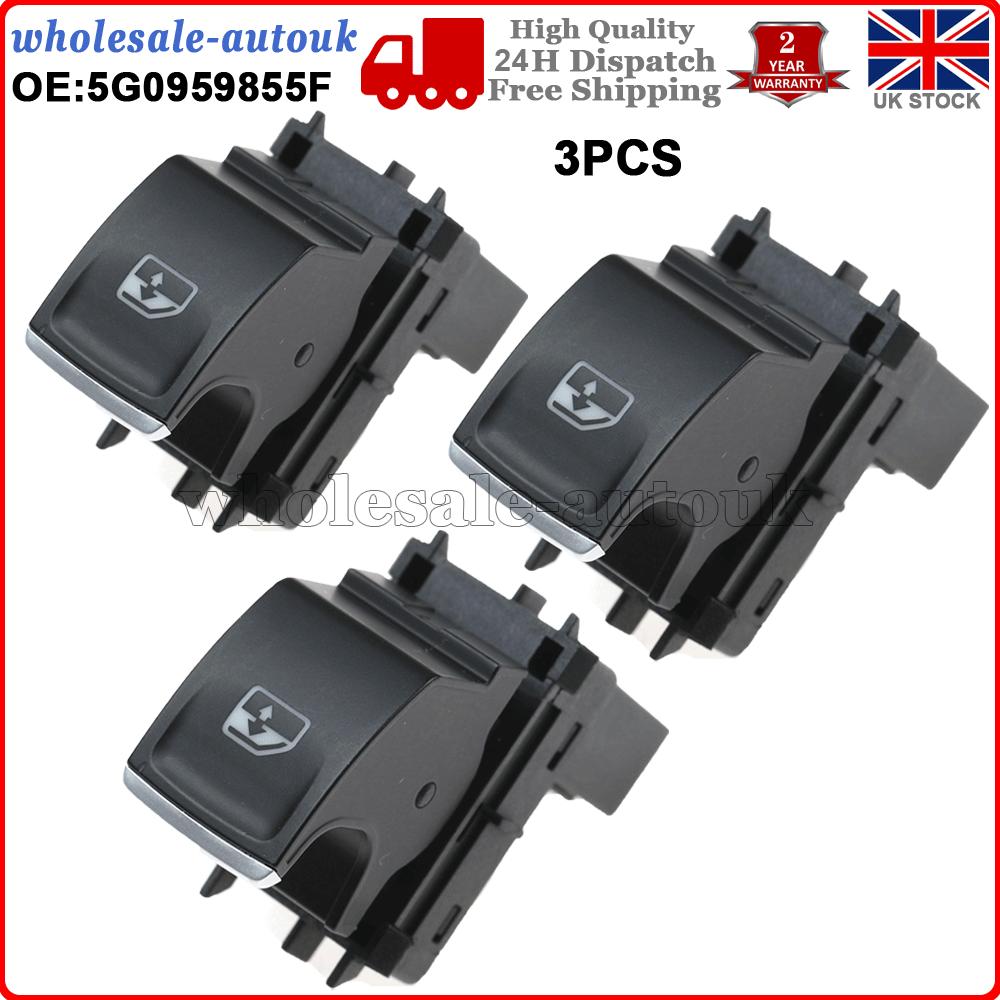3X Passenger Side Window Switch Button 5G0959855F for Seat Tarraco VW TRoc Golf