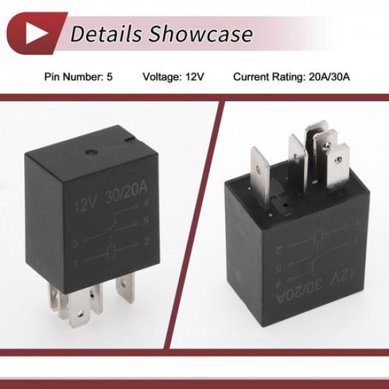 Automotive 5 P Fuel Pump Relay for Ford 1992-2006 No9008087010 12V 20A30A
