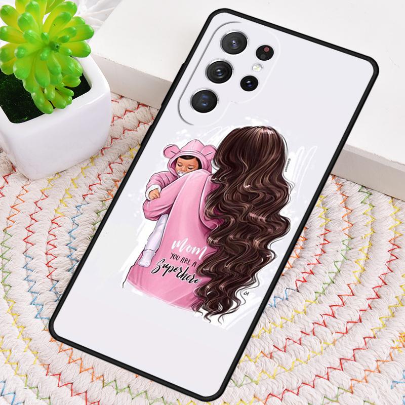 Baby Mom MUM MOTHER Girl Queen Phone Case for Samsung Galaxy Note 10 Pro S26 Ultra S23 S24 FE S25 S21 S22 PLUS Shockproof Cove