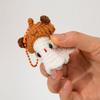 Halloween Cute Ghost Crochet Pendant Desktop Handmade Weaving Decor Creative Halloween Party Gift Backpack Keychain Accessories