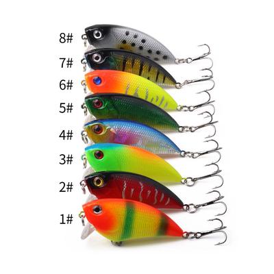 8pcs 5.5CM/6.6G Mini Game VIB Fishing Lure Plastic Wobbler Fishing Tackle