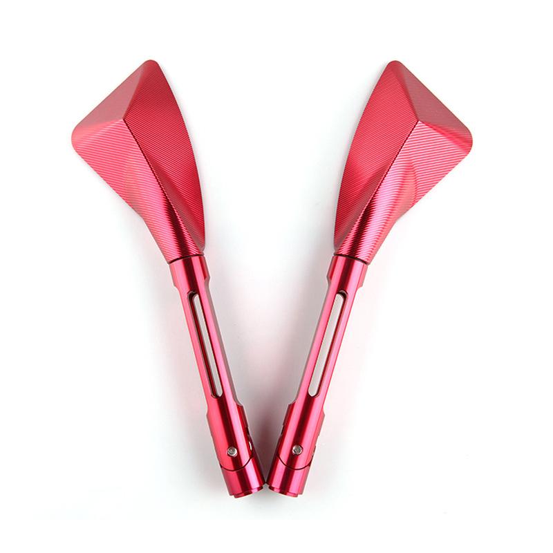 

Универсальные алюминиевые ромбовидные зеркала заднего вида для мопеда, мотоцикла высокого класса, боковые зеркала для скутера красный