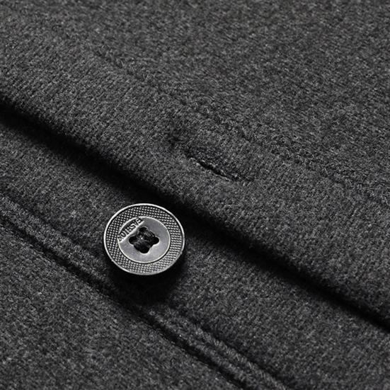 Men Vest Coat V-Neck Sleeveless Single Breasted Waistcoat with Pockets Solid Color Thickened Velvet Lining Coldproof Vest