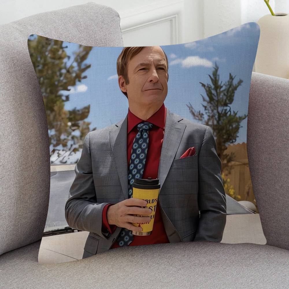 TV Drama Better Call Saul Cartoon Series Square Pillowcase Soft Waist Sofa Cushion Cover Bedroom Room Pillowcase