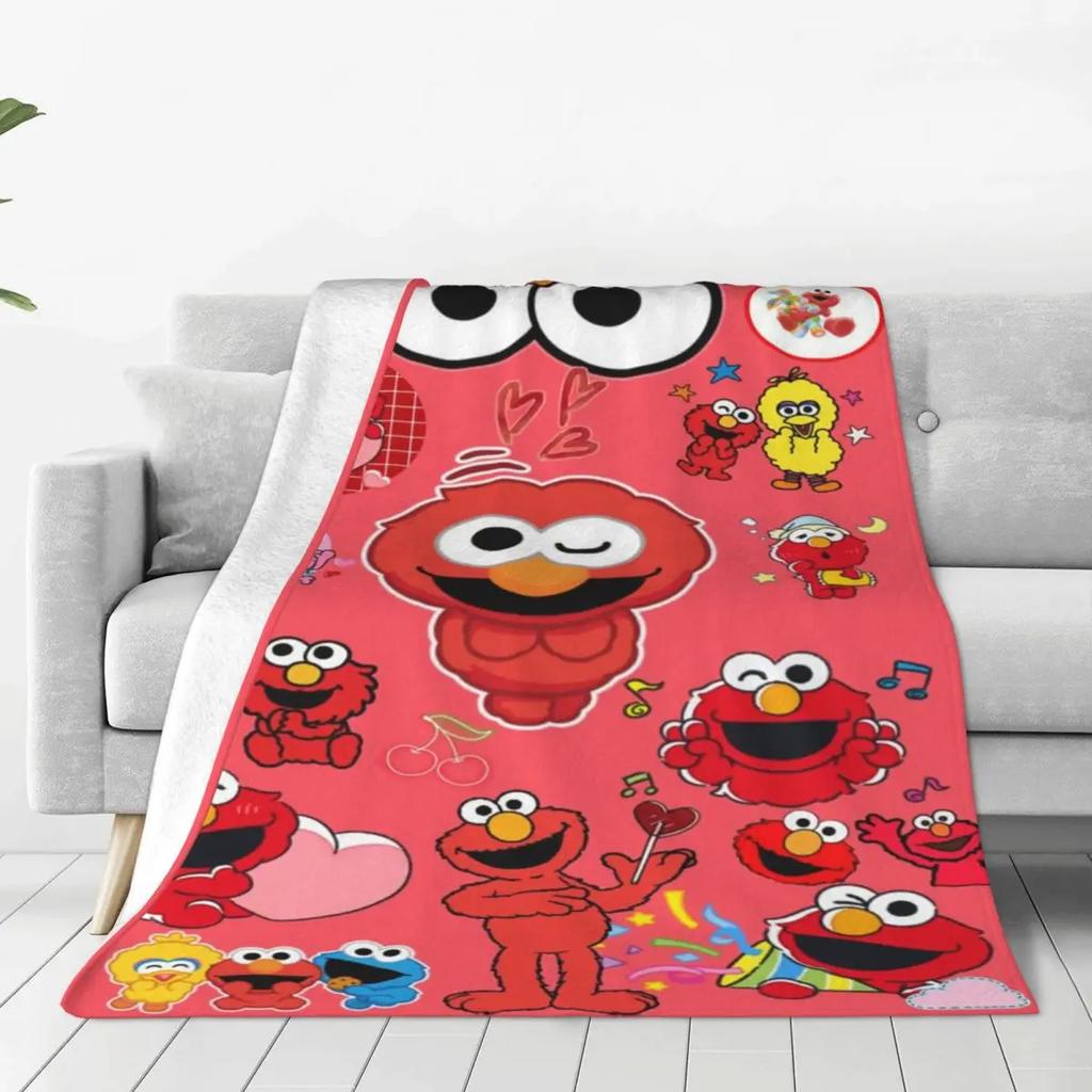 Custom Cookie Monster TV Theme Fleece Throw Fashion Blanket for Bed Couch or Outdoor Use  Soft and Warm Flannel
