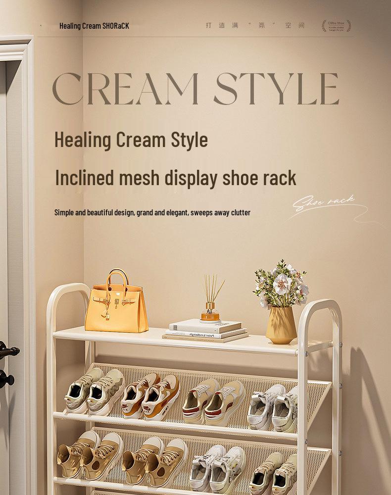 Compact Multi-Tier Shoe Rack for Entryways, Space-Saving Shoe Cabinet for Dorms and Small Rooms
