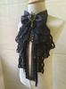 Cosplay-Kragen für Damen abnehmbar Gefälschte Kragen Original Lolita Schwarze Spitze Schleife Gotisch Hof Elegant Halsbinden für Herren Krawatte