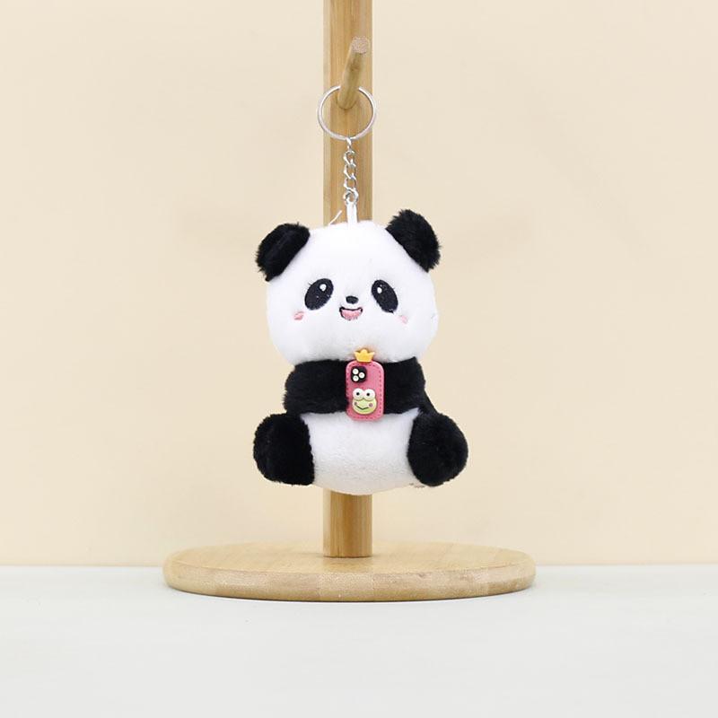 Cute Adorable Sichuan Panda Plush Toy Keychain Stuffed Animal Doll For Kids
