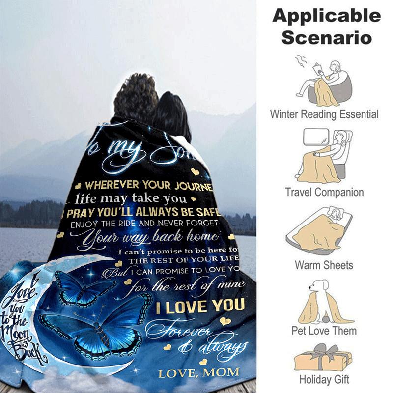 1pc Butterfly Printing Lightweight Flannel Blanket, Comfortable and Warm Blanket, for Camping Sofa Bed and Couch Office, in All Seasons