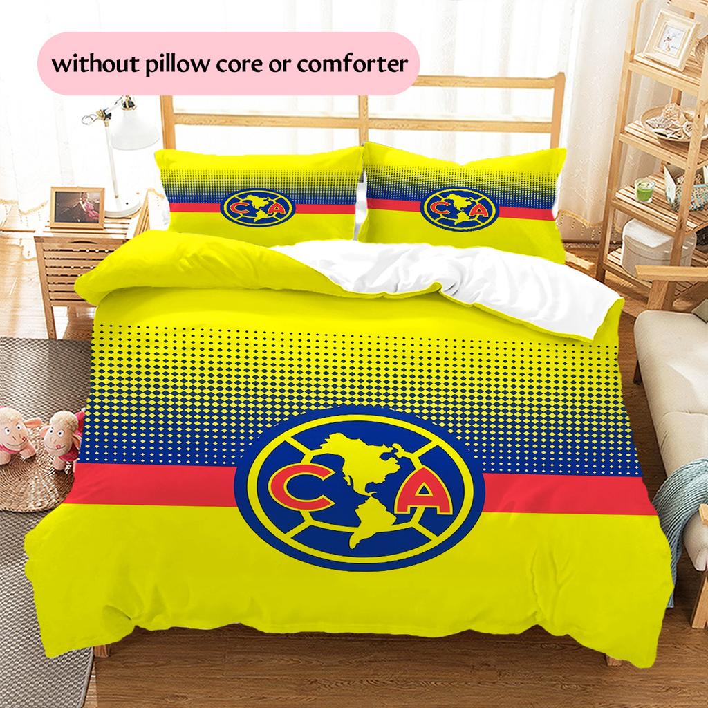 Club América Pattern Bedding Quilt Set Home Decoration Gift (1 * duvet cover + 2 * pillowcase without core)