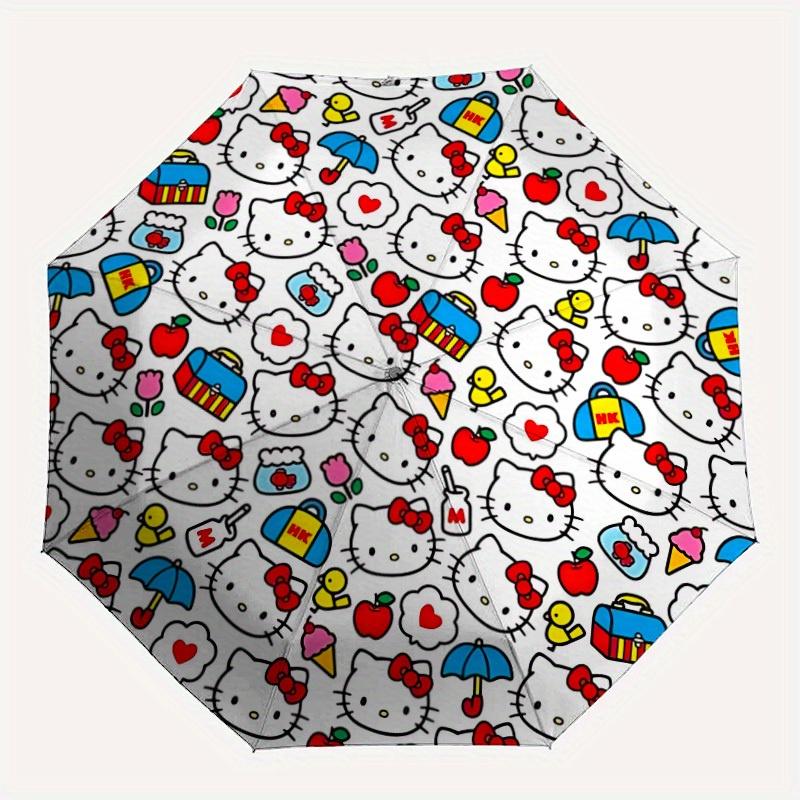

1pc Hello Kitty Automatic Umbrella Durable Iron Frame & Plastic Handle, Gift for Men & Women, Sturdy Construction,Playful Design y250826128