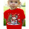Kids Clothes Cute Animals Printing Christmas T-Shirt Festive Short Sleeve Tees Boys Girls Clothes Christmas Gift Child Top Tee