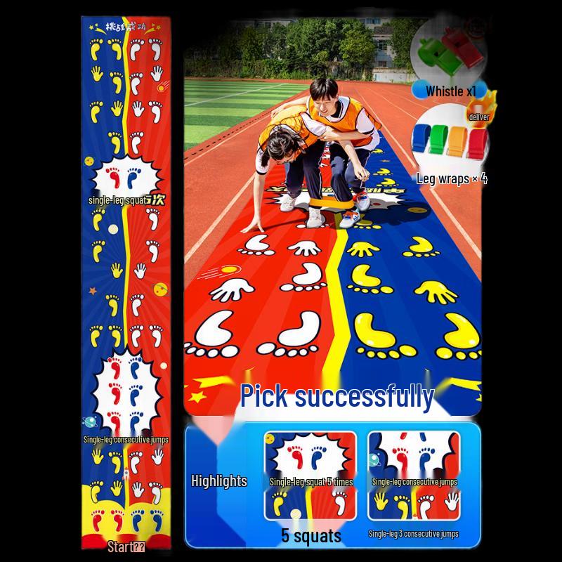 Tappetino Sensoriale Arcobaleno da Gioco per Mani e Piedi da Esterno per Bambini