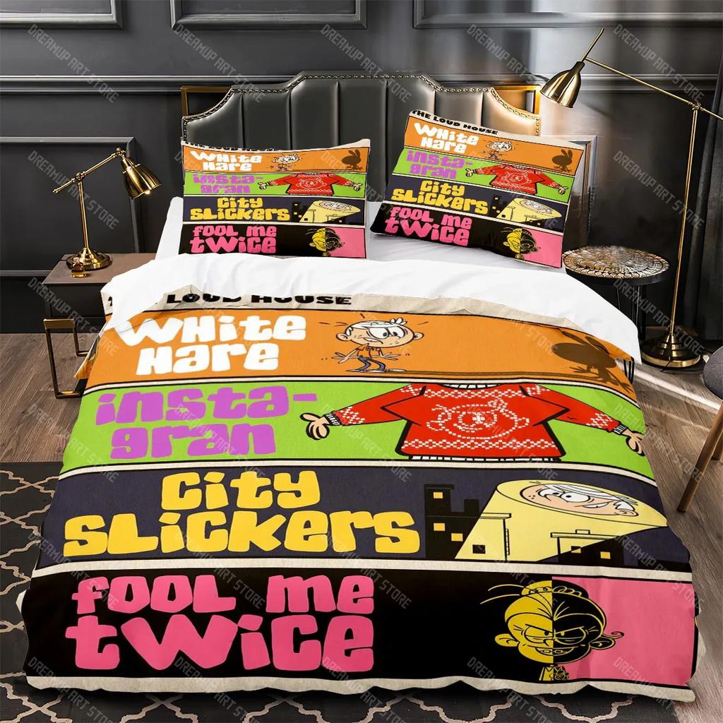 The Loud House 3D Printed Duvet Case Pillowcase Bedding Set Twin Full Queen King Size For Bedroom Decor