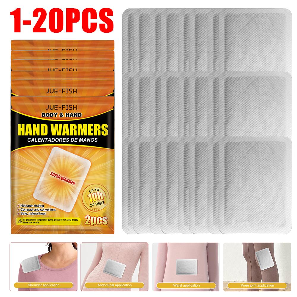 2-20PCS Warm Paste Pad Air Activated WarmerDisposable Heating Pack Odorless Self Adhesive Winter Body Feet Warmer Instant Heat