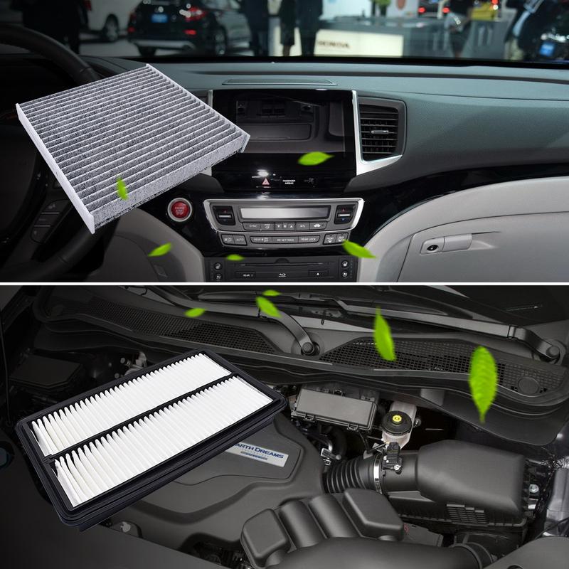 Engine Air Filter Car Cabin Air Filter with Activated Carbon For Honda Pilot 2009-2015 Odyssey 2005-2010 Acura MDX 17220-RN0-A00