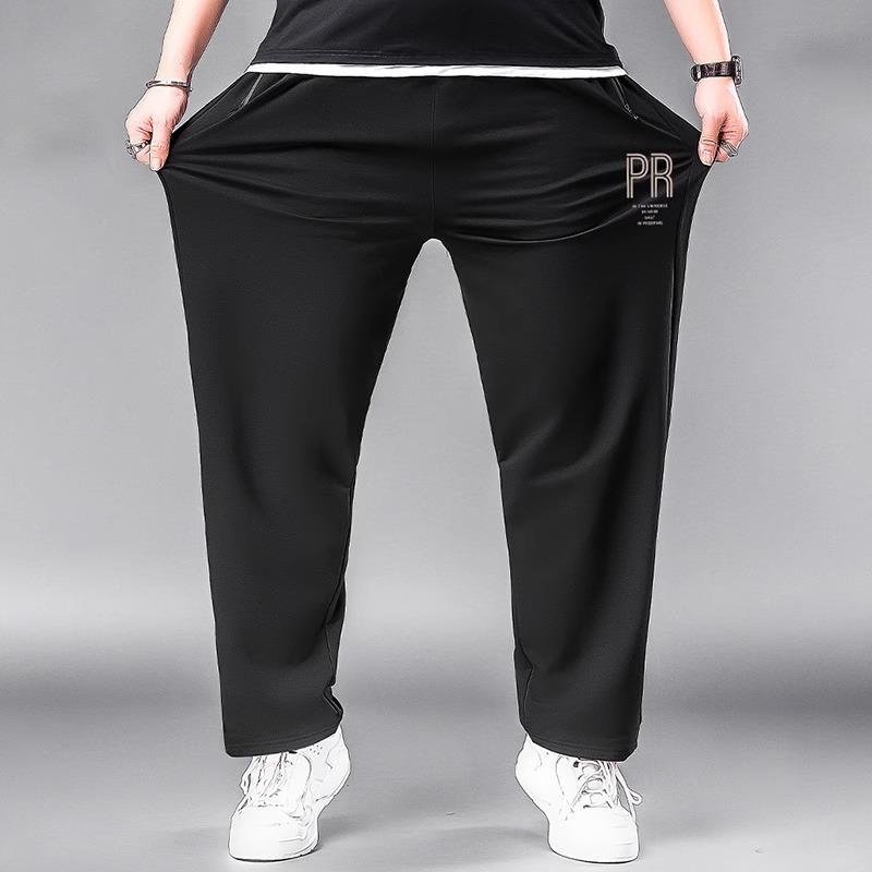 Trendy Oversized Men's Loose-Fit Straight-Leg Wide-Leg Casual Stretch Sports Trousers with Drape