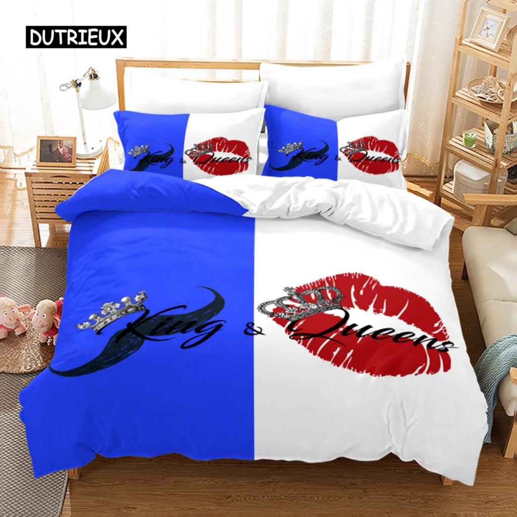 

Пододеяльник Пара Влюбленный Белый Черный Постельное белье Взрослый King Queen Одеяло Постельное белье Подарок на День святого Валентина Для Женщин Мужчин EU single(135x200cm)