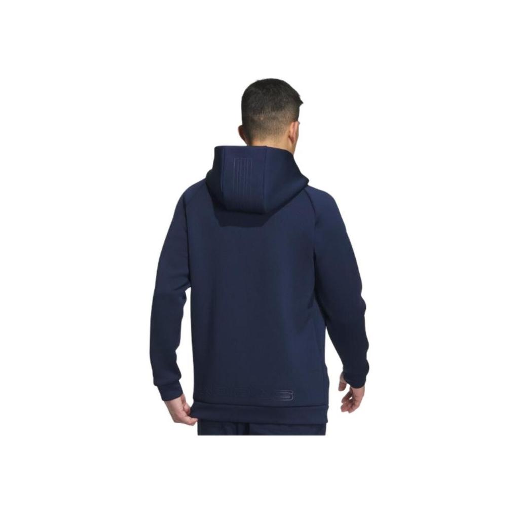 Adidas Solid Color Letter Embroidered Hooded Casual Long Sleeve Sweatshirt Men sweatshirt Navy-Blue HY0972