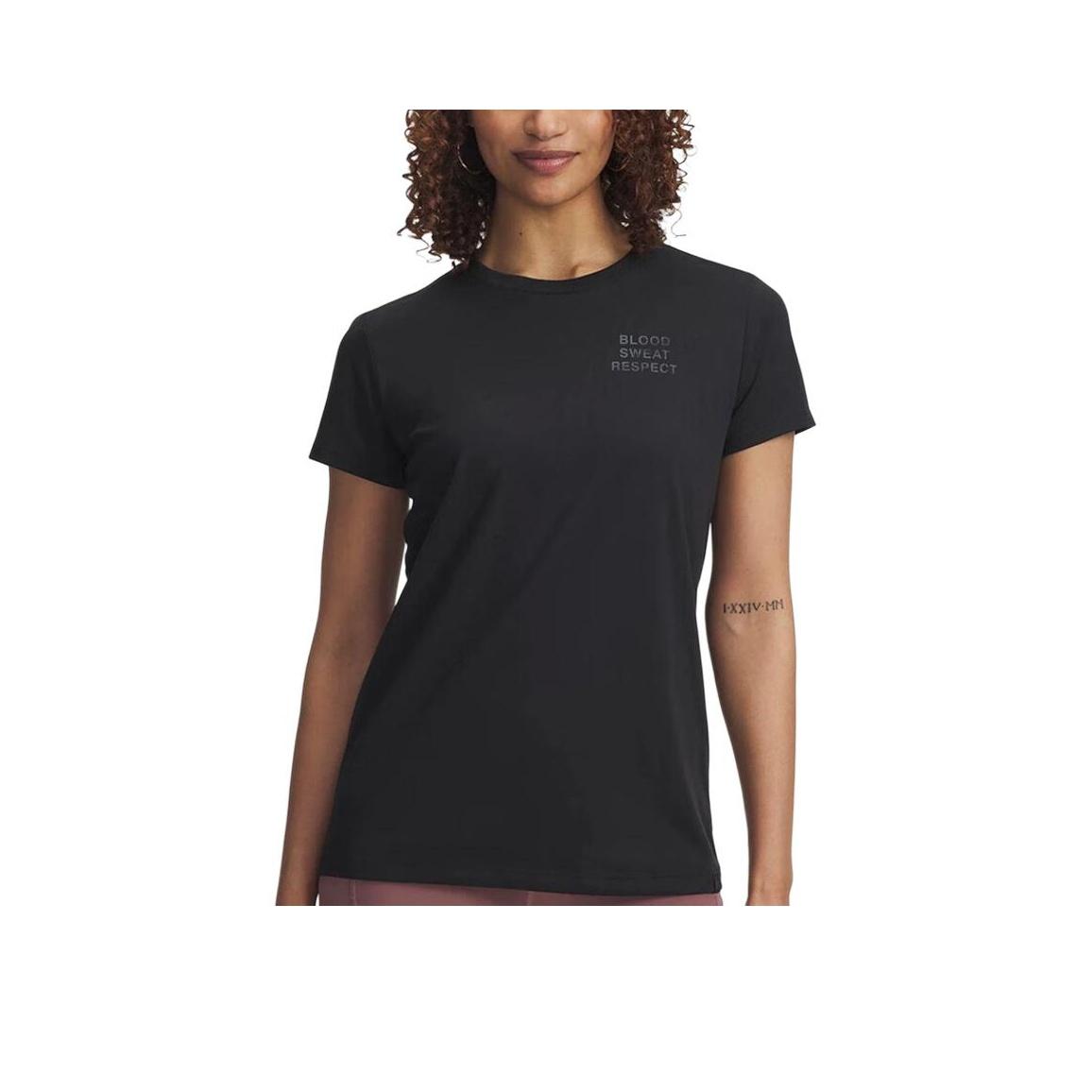 

Under Armour Project Rock Удобная Дышащая Футболка с Коротким Рукавом и Круглым Вырезом Женские Топы 6005075-003 M