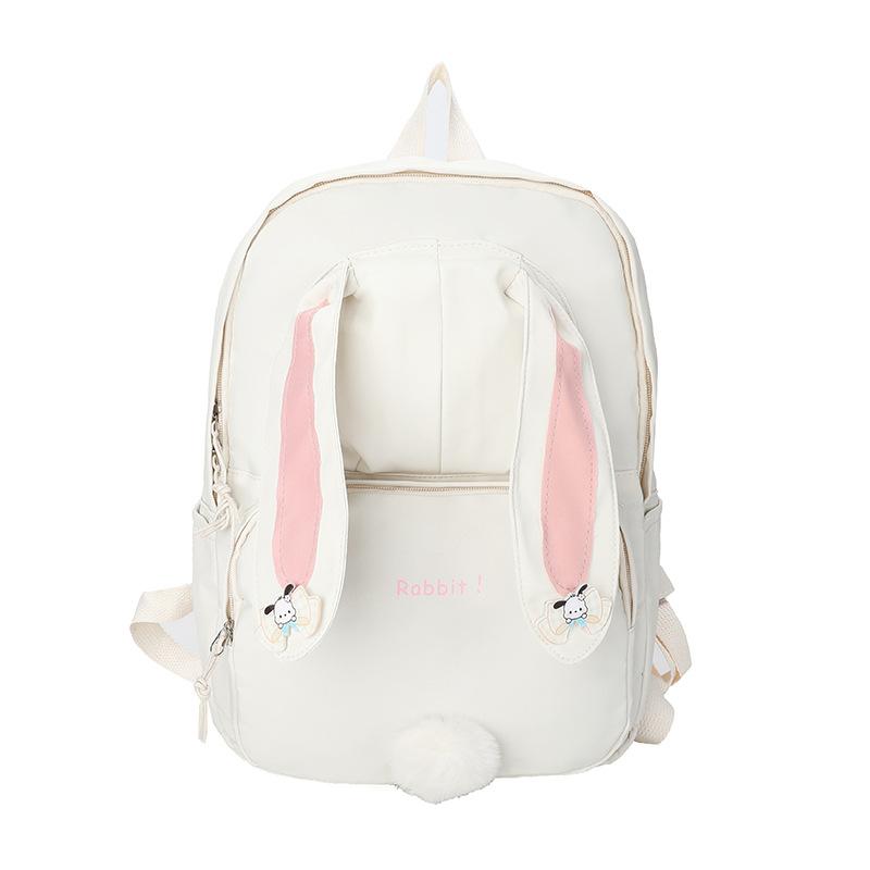 Schoolbag Girl Backpack Trend Cute Rabbit Ears Sweet Backpack Versatile Student School Bag Large Capacity Cartoon Backpack