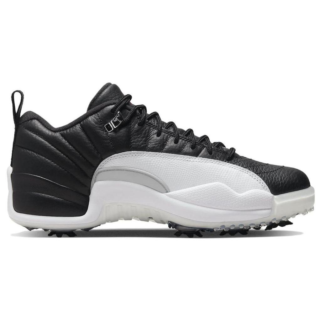 Air Jordan 12 Low Golf Playoffs Sneakers Unisex Czarne Varsity-Red Metaliczne-Srebrne DH4120-010