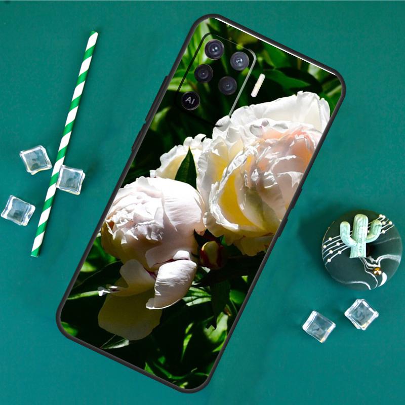 Peonies Beautiful Flower Phone Case For Oppo A18 A38 A58 A78 A98 A40 A60 A80 A91 A15 A17 A74 A94 A54 A57S A16 A76 A96