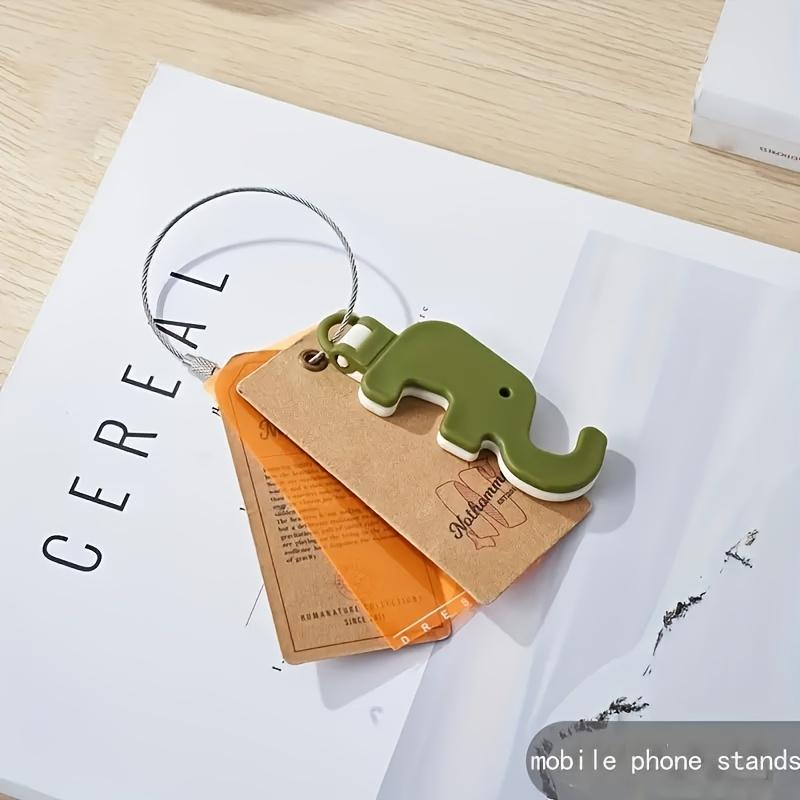 3pcs Elephant Phone Stands with Adjustable Tilt Angle - Heavy-Duty Phone Holder, Non-Slip Base, Portable with Keychain Hole