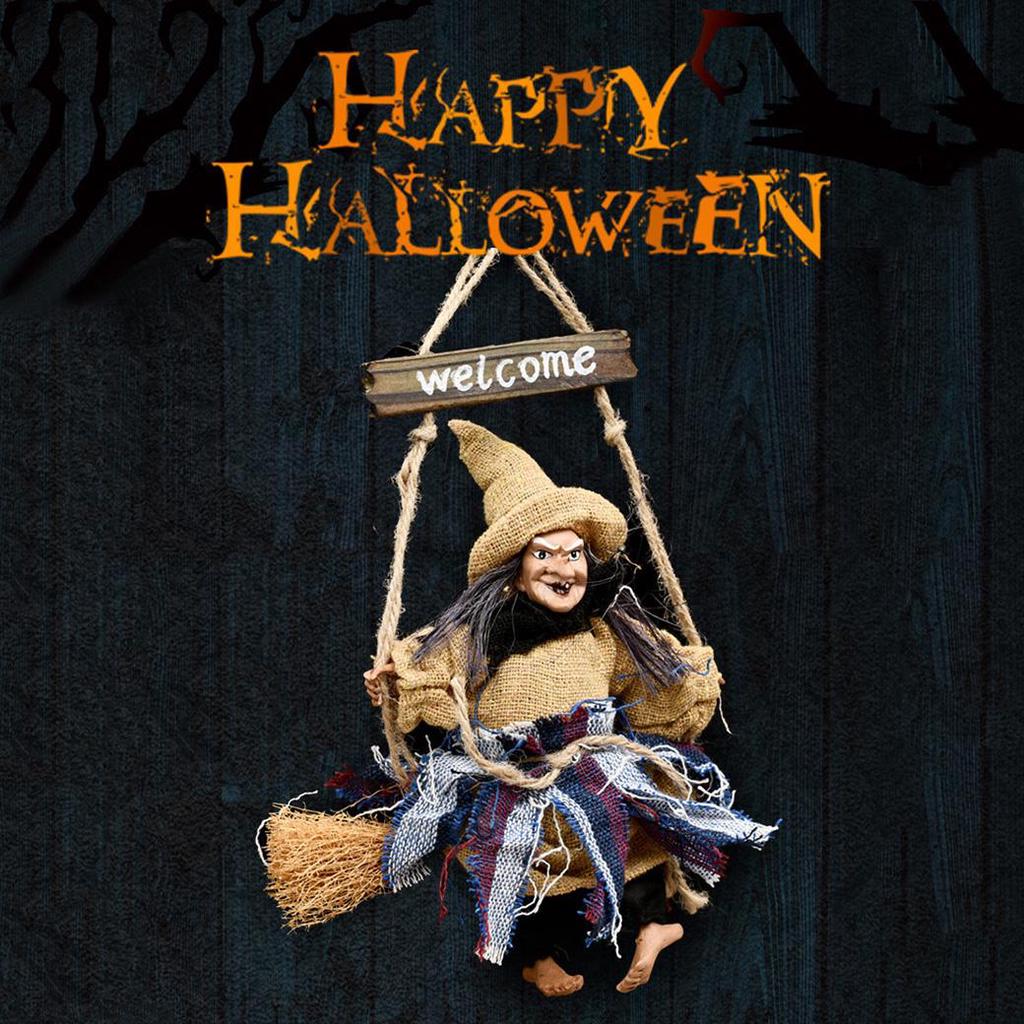 Buy New Fashion Happy Halloween The Witch Trick Treat Home Hanging Sign ...